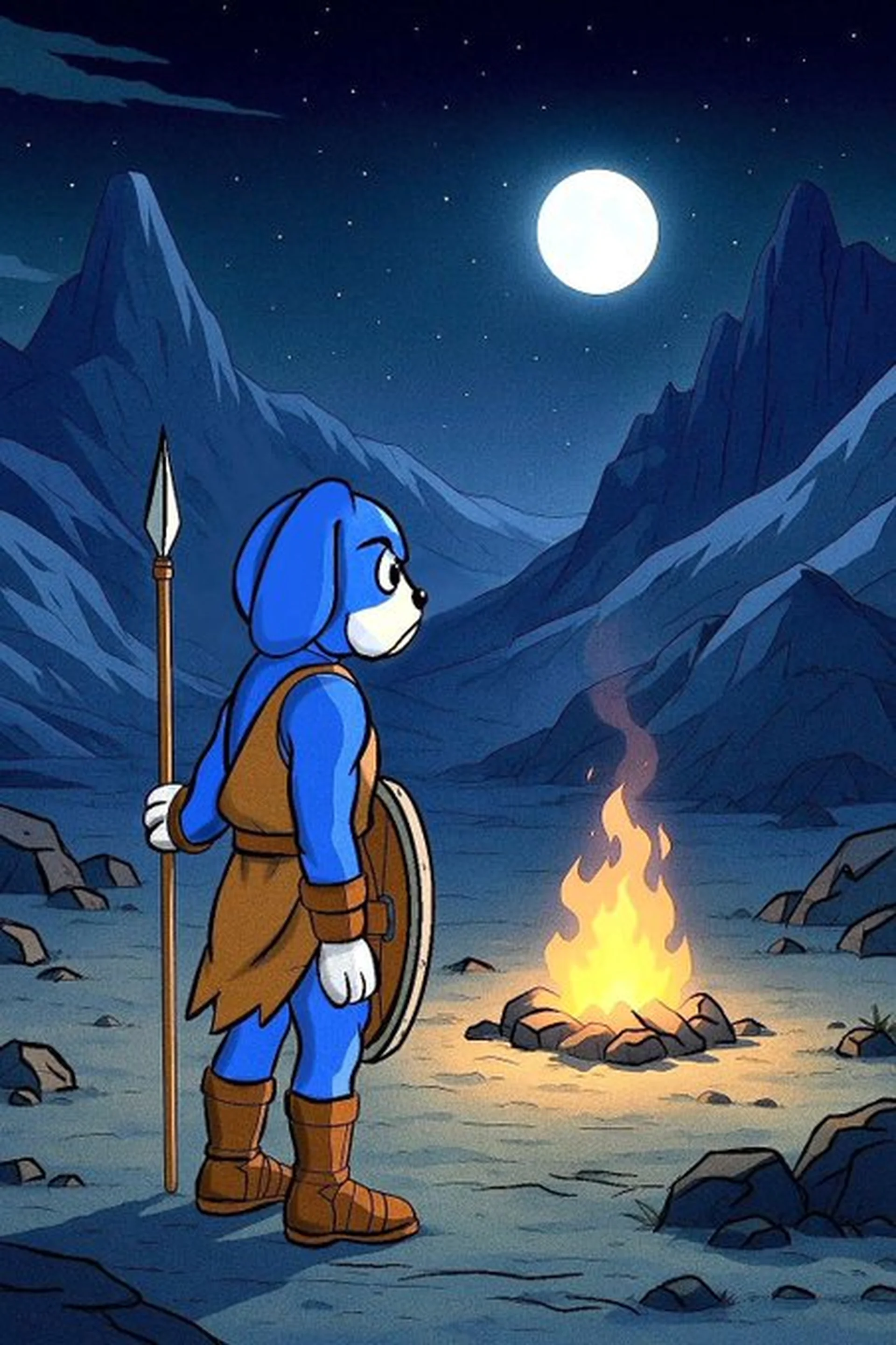 Sato by the Campfire